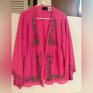 Ashro Vibrant Pink Cardigan
